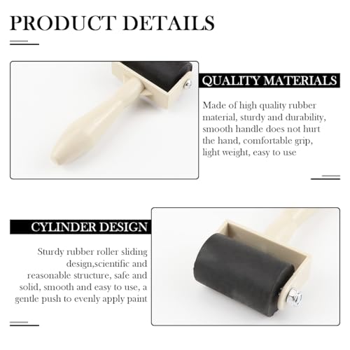 15Pcs Printmaking Brayer Rubber, Relief Printing Brayers Plastic Brayer Brayer Rollers Art Craft Roller for Printmaking,Ink,Wallpapers Stamping Gluing