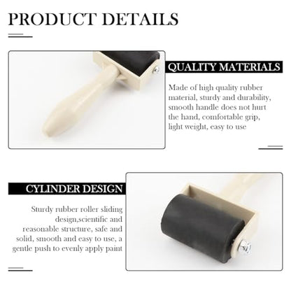 15Pcs Printmaking Brayer Rubber, Relief Printing Brayers Plastic Brayer Brayer Rollers Art Craft Roller for Printmaking,Ink,Wallpapers Stamping Gluing