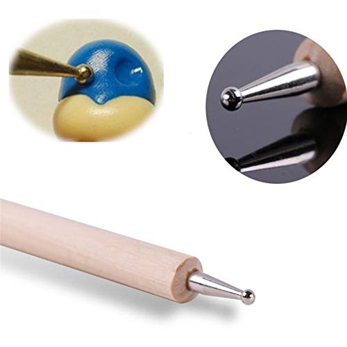 9 PCS Dotting Tools Ball Styluses with Box, Pen Dotting Tools Set for Rock Painting, Pottery Clay Modeling Embossing Nail Art | Ball End Dot Art Tools for Rock Painting with Box, Pottery Clay Modeling Embossing Nail Art Sculpting Pottery Crafts - size: 9