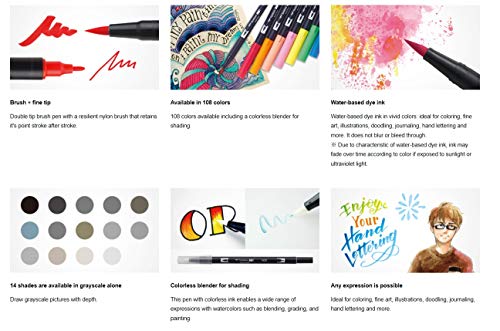 Tombow Dual Brush Pen, ABT, No. 526 (AB-T526) - color: 526 True Blue