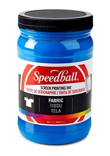 Speedball 004602 Fabric Screen Fabric Screen Printing Ink, 32 fl. oz., Blue - color: Blue, size: 32 fl oz