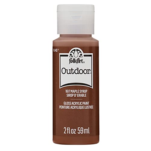 FolkArt Outdoor Acrylic Paint, Maple Syrup, 2 Ounces - color: Maple Syrup, size: 2 Fl Oz (Pack of 1)