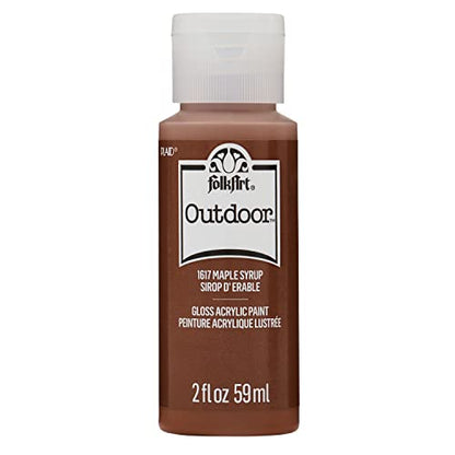 FolkArt Outdoor Acrylic Paint, Maple Syrup, 2 Ounces - color: Maple Syrup, size: 2 Fl Oz (Pack of 1)