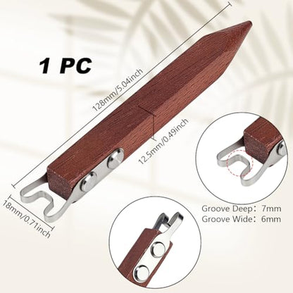 AHANDMAKER Pottery Trimming Tool Pottery Clay Foot Shaper Clay Bottom Trimming Tools DIY Sculpting Porcelain Tool Bottom Shaping Ceramic Modeling Ring Foot Scraper for DIY Projects Precision Crafting - size: 128x18x12.5mm