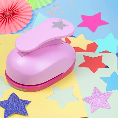 Star Hole Puncher Large, Paper Punch Cutter 3 inch for Scrapbooking Card - size: 3 inch
