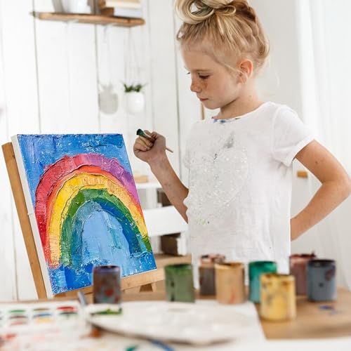 3 Packs Stretched Canvases for Painting with 4x4 Inch, 6x6 Inch, 8x8 Inch, Square Blacnk Canvases for Acrylics,Oils & Other Painting Media, 5/8 Inch Profile 100% Cotton Artist Framed Canvas - size: 3 Pack Mixed - 8×8IN 6×6IN 4×4IN