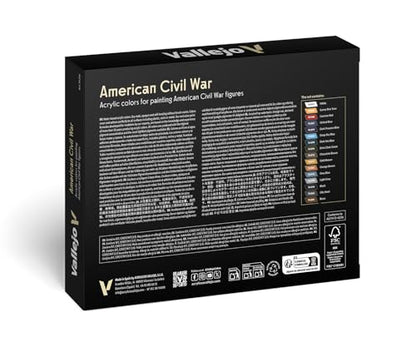 Vallejo - American Civil War Acrylic Paint Set | Model Color | Figure Color Series Historical Miniature Kit to Achieve Historical Accuracy with Artist-Grade Pigments | 16 Bottles x 18 ml (0.6 fl.oz.) - style: American Civil War
