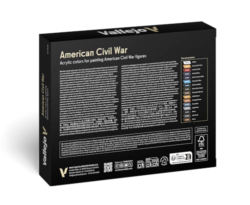 Vallejo - American Civil War Acrylic Paint Set | Model Color | Figure Color Series Historical Miniature Kit to Achieve Historical Accuracy with Artist-Grade Pigments | 16 Bottles x 18 ml (0.6 fl.oz.) - style: American Civil War