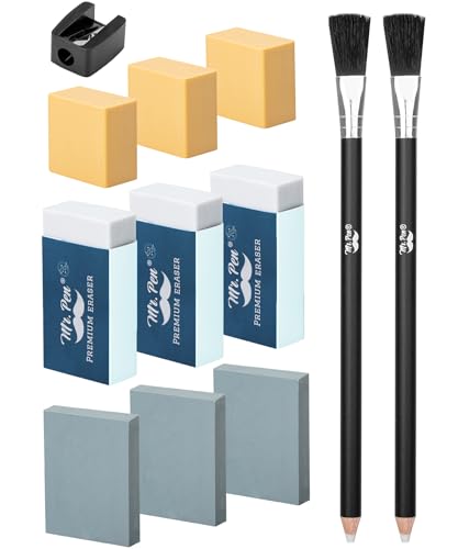 Mr. Pen- Art Eraser Set, 12 pcs, Artist Pencil Erasers