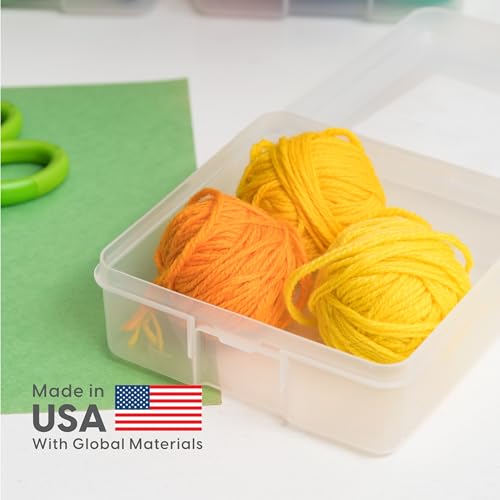 IRIS USA Clear Cases |Made in USA| Plastic Box Organizers (18-Pack)- Small - size: 18 - Pack, style: Small