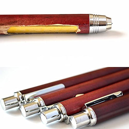 5.6mm Lead Holder Sketching Mechanical Pencil Retractable Drawing Charcoal Pencil Automatic Wooden Sketch Pencil with Gift Box for Artists Beginners Engineers Graphing Crafting School Art Supplies - color: 5.6mm Burlywood Mechanical Pencil with Gift Box