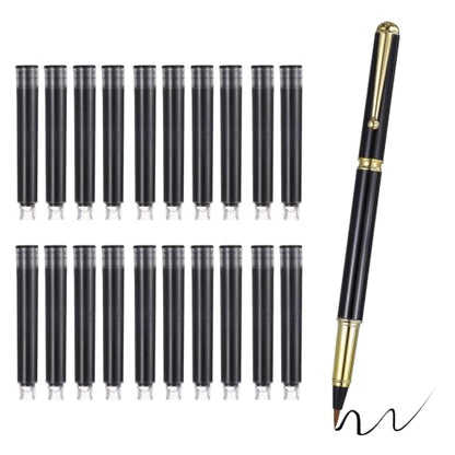 PATIKIL Calligraphy Brush Pens Refillable Brush Pen Set Chinese Hand Black - color: Black