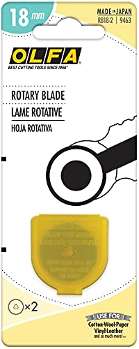 Olfa Rotary Blade Refills 18mm 2/Pkg, Silver