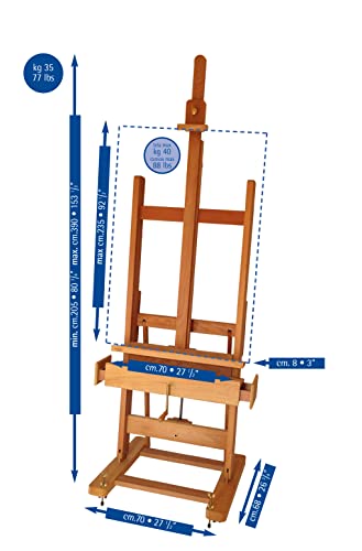 Mabef Large Master Studio Easel, Plus (MBM-04-PLUS) - style: Adjustable,Lockable
