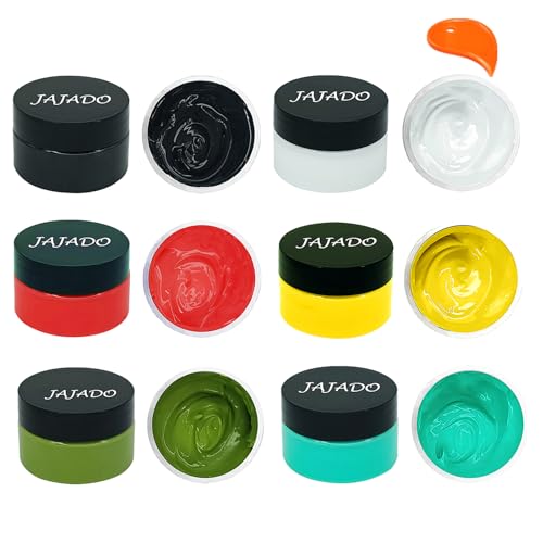 JAJADO Chalk Paste Fabric Screen Printing Ink, Chalk Paste Paint Stencils Paste Ink Self Adhesive Silk Screen Transfer Paint for Wood, T-Shirt, Cup, Chalkboard DIY Home Decor - color: 6 jars chalk paste