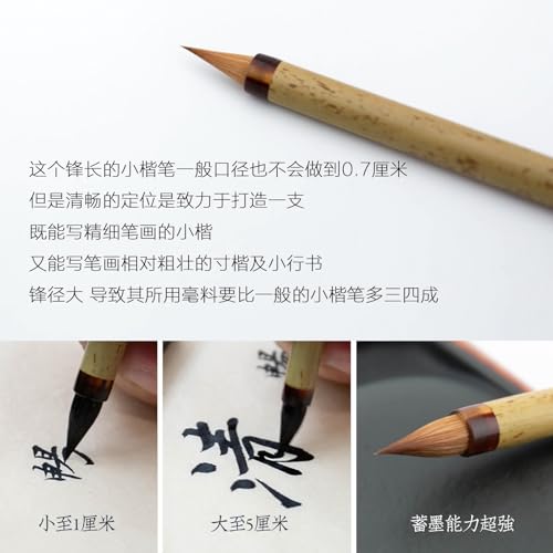 QingChang Chinese Calligraphy Brush Set - Sumi Ink Brush Pens for Small Regular, Running & Cursive Script, Japanese Kanji - 1pc - color: 0401. QingChang 1pc
