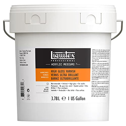 Liquitex Professional High Gloss Varnish, 3.78L (gallon/128-oz) | 100% Acrylic Polymer Varnish High Gloss Sheen, Protects & Resists Dirt Retention, Increases Brightness, Resists Discoloration - color: High Gloss, style: 128-oz