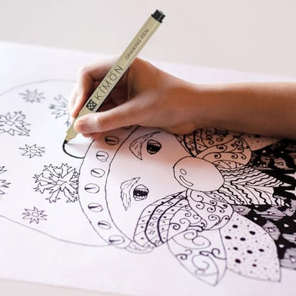 PATIKIL Micro Pen Fineliner Pens, 8Pcs 0.5mm Fine Point Drawing Pens Waterproof for Archival Artist Calligraphy Illustration Journaling Sketch, Black - size: 0.5mm