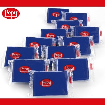 Pepy Plastilina Reusable and Non-Drying Modeling Clay; Set of 24 Bars, 1.4 Ounce Each, Perfect for Arts and Crafts Projects, Dark Blue - color: Dark Blue