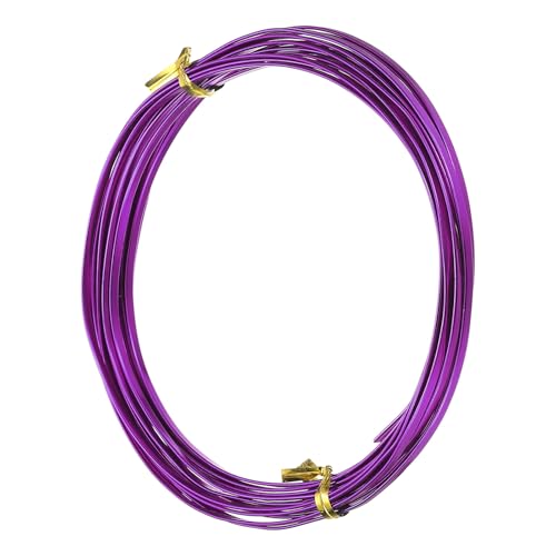 uxcell 18 Gauge Flat Aluminum Wire, 16.40 ft 3mm Wide Aluminum Crafts Wire for Flower Bonsai Crafts Carving DIY Bezel Sculpting Gem Metal Wrap, Dark Purple - color: Dark Purple, size: 3mm