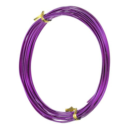 uxcell 18 Gauge Flat Aluminum Wire, 16.40 ft 3mm Wide Aluminum Crafts Wire for Flower Bonsai Crafts Carving DIY Bezel Sculpting Gem Metal Wrap, Dark Purple - color: Dark Purple, size: 3mm