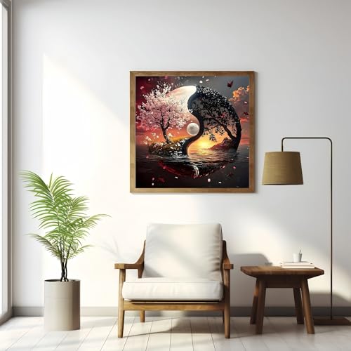 Acelii Tai Chi Tree 5D Diamond Painting Kits for Adults Beginners - color: KM554-1