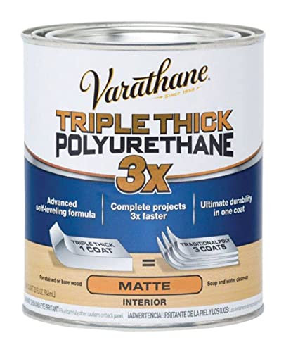 Varathane Triple Thick Polyurethane Matte Wood Finish (Pack of 2) - size: Quart (Pack of 2), style: Matte