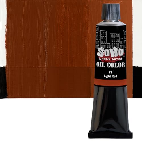 SoHo Urban Artist Oil Paint - 2 Pack, Light Red 2 Pack - 170 ml Tube - Best Valued Oil Colors for Painting with Excellent Pigment Load - color: Light Red