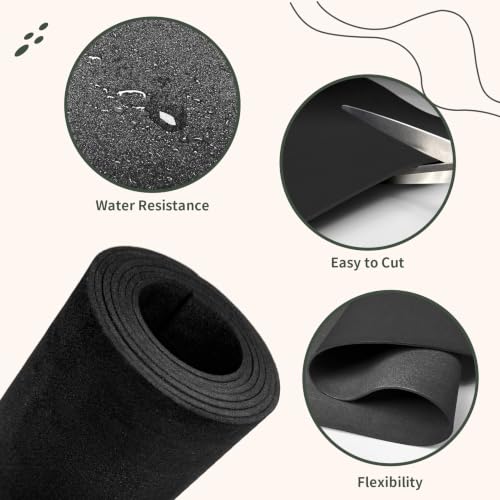 Foam Craft Sheets, 38x100CM EVA Foam Roll, 2MM Black DIY Handcraft Sheets - color: BLACK-15x39in-2MM