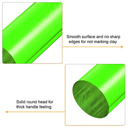 HARFINGTON Acrylic Clay Roller 8 Inch x 1 Inch Solid Non-Stick Plastic Round Tube Roller Polymer Clay Rod Fondant Rolling Pin for Shaping, Sculpting, Modeling DIY Crafts, Green - color: Green, size: 8 Inch x 1 Inch