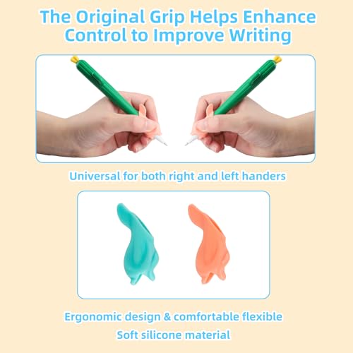 LUCKFUTURE Disappearing Ink Pen, Magic Pens with Grips and Refills, Suitable for Handwriting Practice Book, Reusable Drawing Pen of Invisible Ink, Children's Writing Practice Aid - size: Pens with Grips and Refills