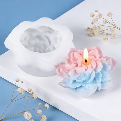 Tulip Flower Petal Mold - Cylinder Molds Silicone Wave Spiral Candle Mold - Silicone Resin Casting Molds for Candle & Resin & Soap Craft Supplies - color: xre-ZW-361