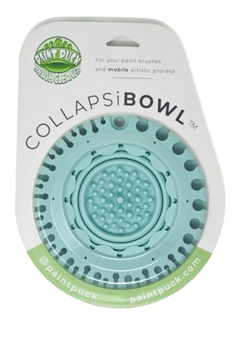 Paint Puck CollapsiBowl Paint Brush Cleaner Rinse Cup, Green - color: Green, size: Dish