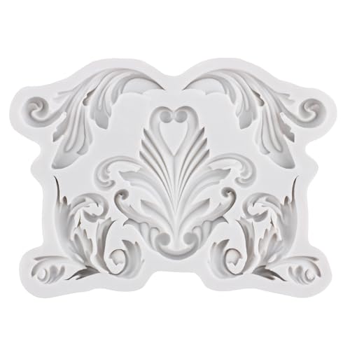 Baroque Scroll Lace Polymer Clay Molds Filigree Silicone Mold | Relief Flower Lace Mold Jewelry Making Epoxy Resin Casting Air Dry Polymer Clay Crafts - color: Style I