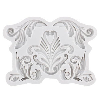 Baroque Scroll Lace Polymer Clay Molds Filigree Silicone Mold | Relief Flower Lace Mold Jewelry Making Epoxy Resin Casting Air Dry Polymer Clay Crafts - color: Style I