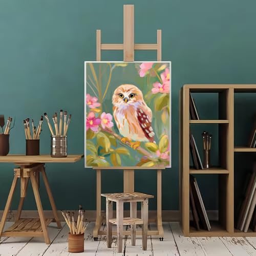 Natuyalo Paint by Numbers Kit for Adults Beginner, Birds Adult Paint by Number Kits on Canvas Without Frame, Animals Acrylic Paint by Numbers for Home Decor 16x20 inch - color: Color-07