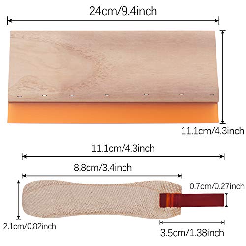 Screen Printing Squeegee for Screen Print Ink Scraper, 75 Durometer Wooden 9.4 inch - size: 9.4inch