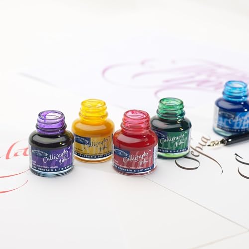 Winsor & Newton Calligraphy Ink, 30ml (1-oz) Bottle, Black (Pack of 2) - color: Black, size: 1 fl oz (Pack of 2)