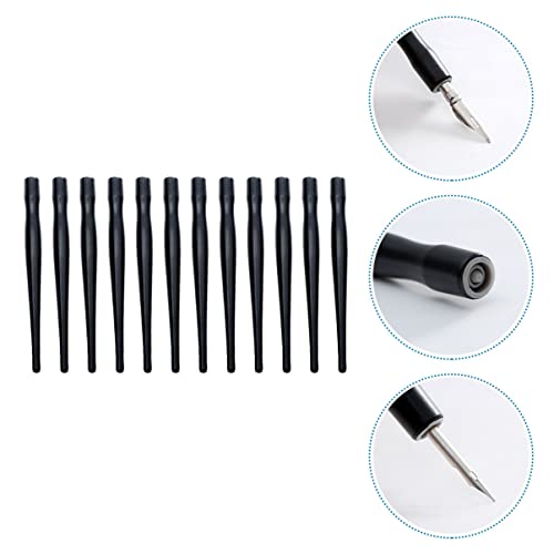 Tofficu Comic Dip Pen Holder Manga Dip Pen Holder for Drawing Calligraphy Thin Line Art Easy Nib Replacement Practical Writing Supplies 5.11 X 0.78 X 0.47 in - color: Blackx2pcs