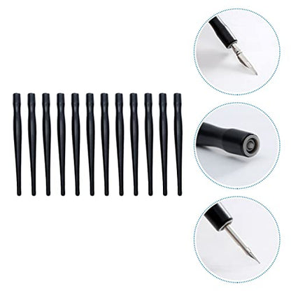 Tofficu Comic Dip Pen Holder Manga Dip Pen Holder for Drawing Calligraphy Thin Line Art Easy Nib Replacement Practical Writing Supplies 5.11 X 0.78 X 0.47 in - color: Blackx2pcs