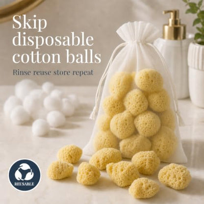Natural Sea Silk Sponges 12pk, Cosmetic Grade Makeup & Blending Facial Care