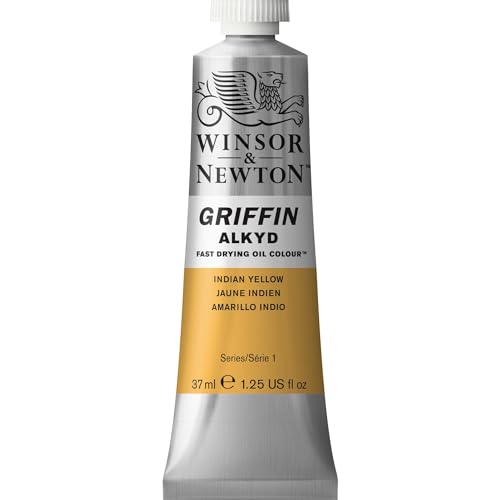 Winsor & Newton Griffin Alkyd Fast Drying Oil Paint, Indian Yellow - color: Indian Yellow, style: 1.25-oz Tube