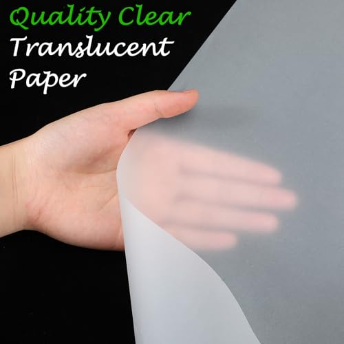 Ctosree 24 Inch x 20 Yards Design Vellum Roll Architectural Vellum Paper White Translucent Tracing Paper Roll for Drawing Sketching Architecture Building - size: 24 Inch x 20 Yards