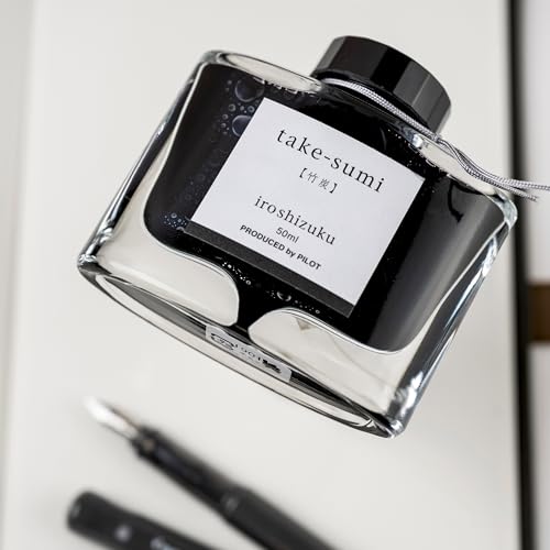 Pilot Iroshizuku Fountain Pen Ink – 50 ml Bottle – Take-sumi (Gray Black) (Japan Import), Black