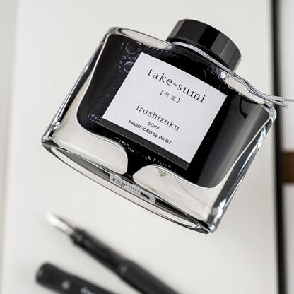 Pilot Iroshizuku Fountain Pen Ink – 50 ml Bottle – Take-sumi (Gray Black) (Japan Import), Black