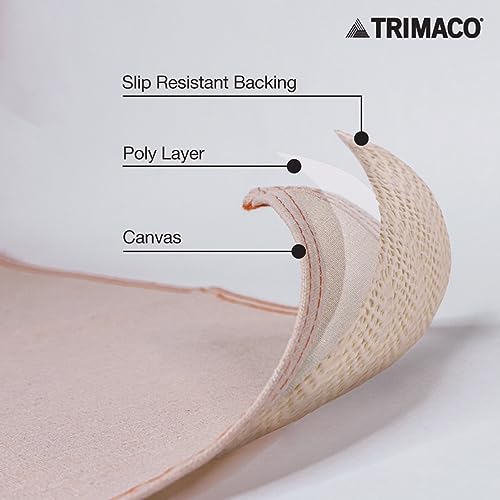 Trimaco 04329 Slip Resistant Dropcloth Stay Put Canvas Plus Drop Cloth, 6-feet x 8-feet, Cranberry - size: 6-feet x 8-feet