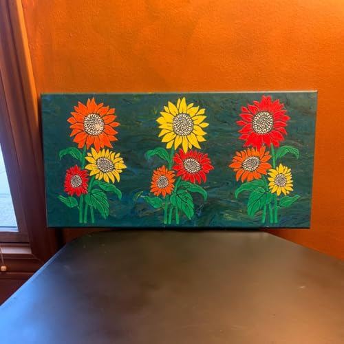 Large Flower Stencil 14inch Flower Stencils for Painting Floral Stencils | Reusable Sunflower Hibiscus Stencil Drawing Templates for Wood Garden Fence Furniture Fabrics DIY Decor - style: Flowers