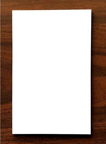 Blank Note Pad, Quantity 1, 50 Sheets, 5” x 8”. | Blank writing pads with cardboard backing and glue binding. Ink-friendly heavyweight paper. Archival quality. - size: Blank Note Pad