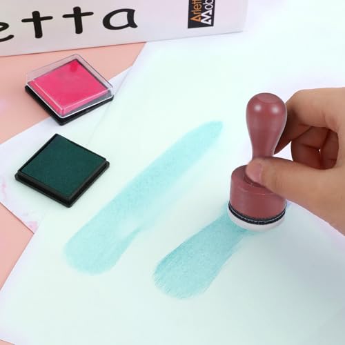 Oruola 13Pcs Ink Blending Tool, Brown Ink Blending Brushes and 12 Pcs Replacement Refill Sponge Domed Foam Pads Art Supplies for Scrapbooking Painting Drawing Art Supplies Distressing Blending