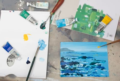 Winsor & Newton Winton Oil Color Paint Set, Seascape, 5 x 37ml Tubes - style: Seascape - 5 x 37ml
